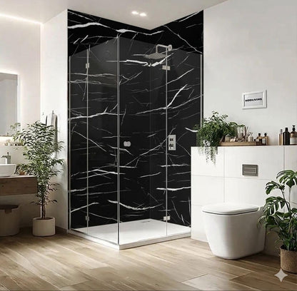 LoXus PVC Wandpaneele 120x60 cm, 4er Set – Marmoroptik, Küchenrückwand & Spritzschutz, wasserfest & hitzebeständig