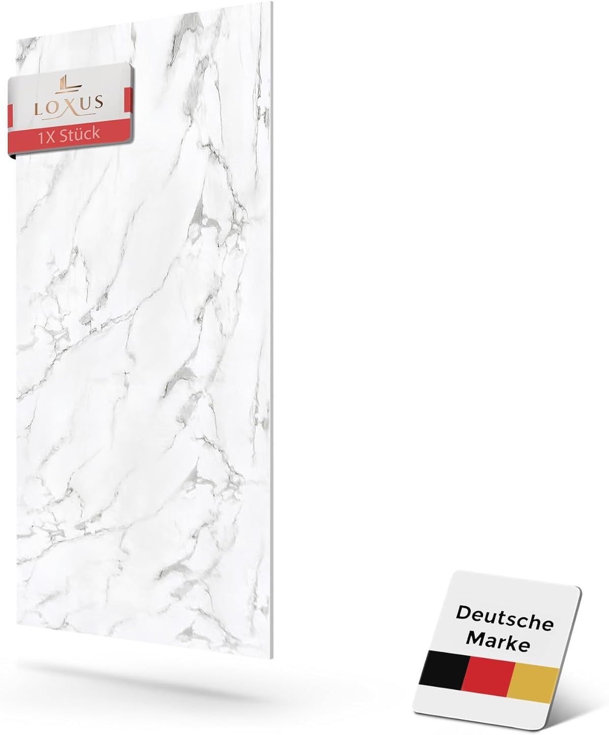 LoXus PVC Wandpaneel 120x60 cm–Marmoroptik,Küchenrückwand & Spritzschutz, wasserfest & hitzebeständig, 1 Panel