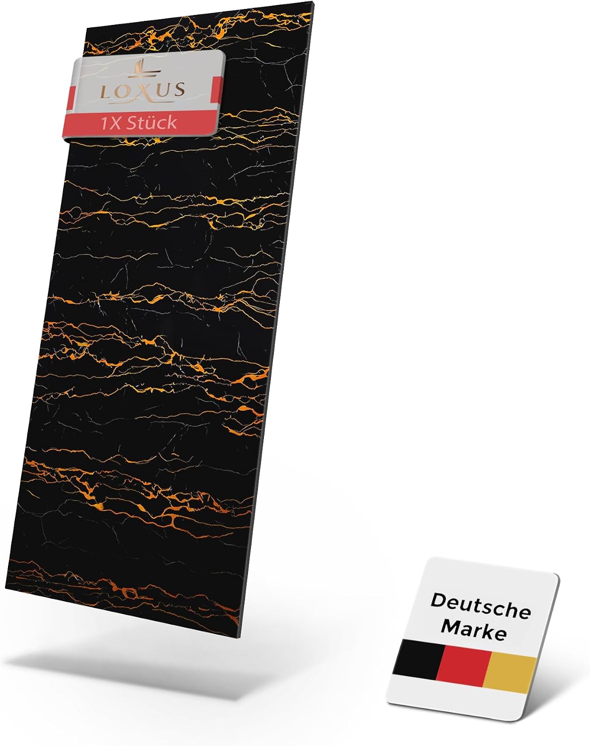 LoXus PVC Wandpaneel 120x60 cm–Marmoroptik,Küchenrückwand & Spritzschutz, wasserfest & hitzebeständig, 1 Panel