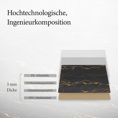 LoXus PVC Wandpaneel 120x60 cm–Marmoroptik,Küchenrückwand & Spritzschutz, wasserfest & hitzebeständig, 1 Panel