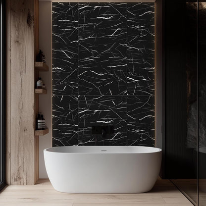 LoXus PVC Wandpaneele 120x60 cm, 4er Set – Marmoroptik, Küchenrückwand & Spritzschutz, wasserfest & hitzebeständig