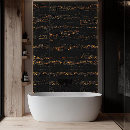LoXus PVC Wandpaneele 120x60 cm, 4er Set – Marmoroptik, Küchenrückwand & Spritzschutz, wasserfest & hitzebeständig